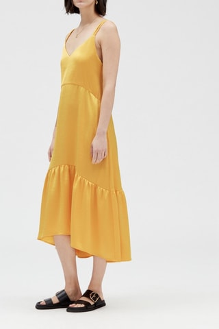 $Robe midi - Jaune