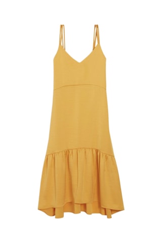 $Robe midi - Jaune