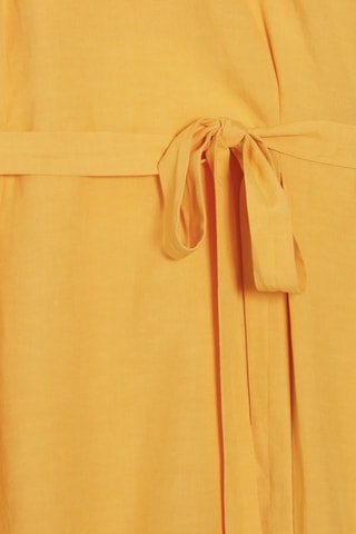 $Robe asymétrique en lin - Jaune