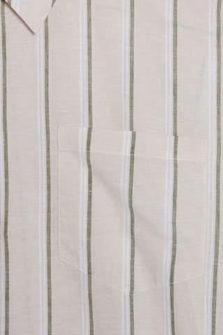 $Robe chemise mi-longue - Beige et gris