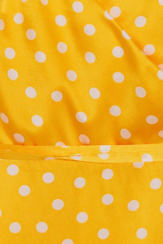 $Robe longue en soie - Jaune
