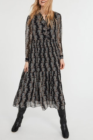 $Robe longue - Noir et ciel