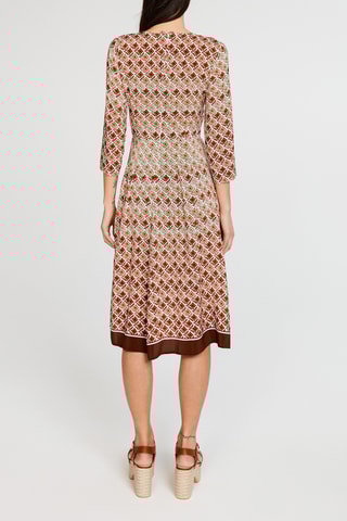 $Robe patineuse en soie - Marron et orange