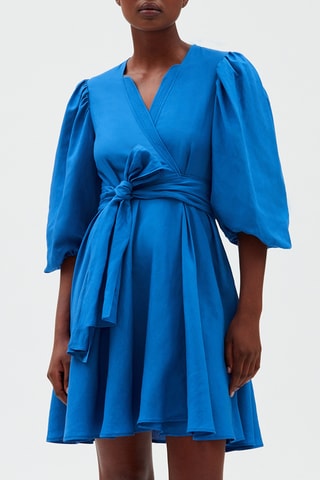 $Robe courte - Bleu
