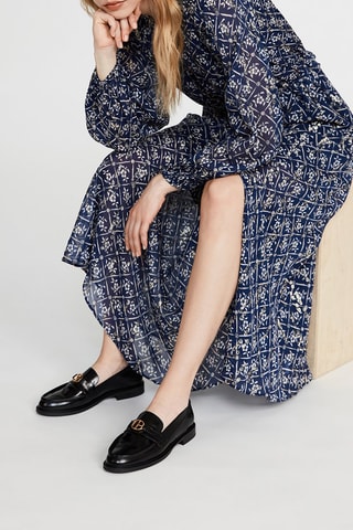 $Robe longue - Bleu marine