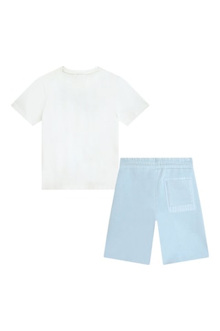 $T-shirt et bermuda - Blanc et ciel - Boss