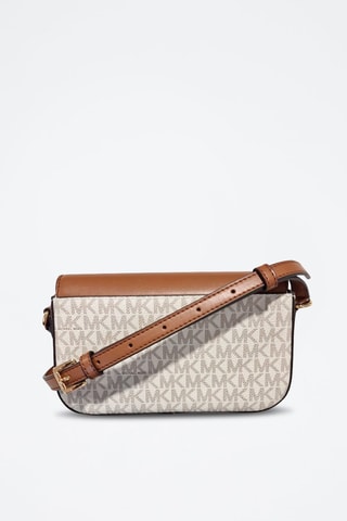 $Sac bandoulière en cuir - Marron et vanille