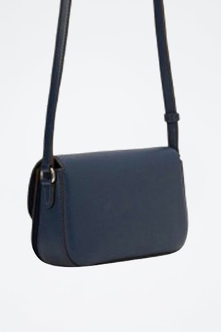 $Sac bandoulière en cuir - Bleu marine