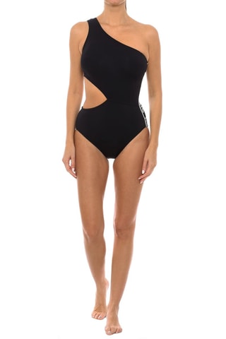 $Maillot 1 pièce asymétrique - Noir