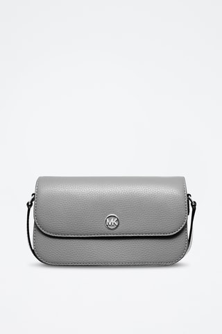 $Sac bandoulière en cuir - Gris