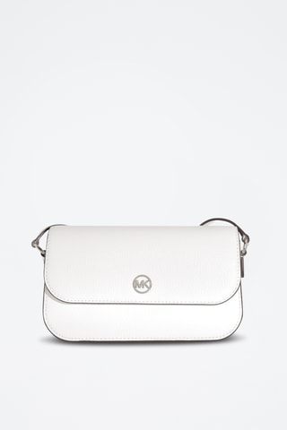 $Sac bandoulière en cuir - Blanc