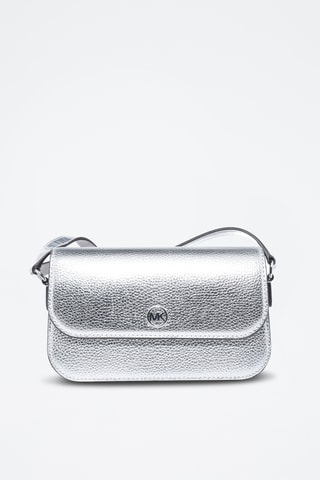 $Sac bandoulière en cuir - Gris