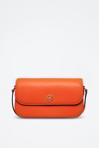 $Sac bandoulière en cuir - Orange