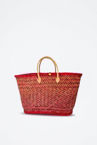 Panier de plage Aravola - 55 x 25 x 30 cm - Rouge