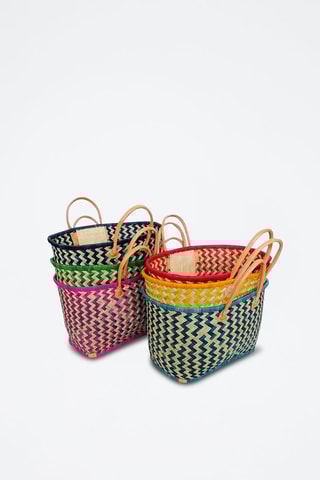Panier de plage Toama - 40 x 20 x 35 cm - Bleu marine