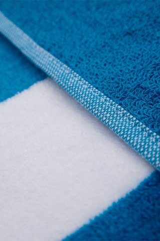 Drap de plage réversible Bahia - Bleu canard - 100 x 175 cm