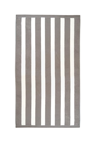 Drap de plage réversible Bahia - Taupe - 100 x 175 cm