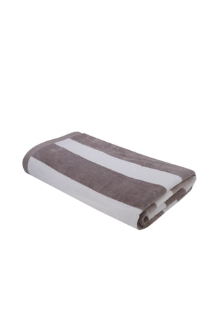 Drap de plage réversible Bahia - Taupe - 100 x 175 cm