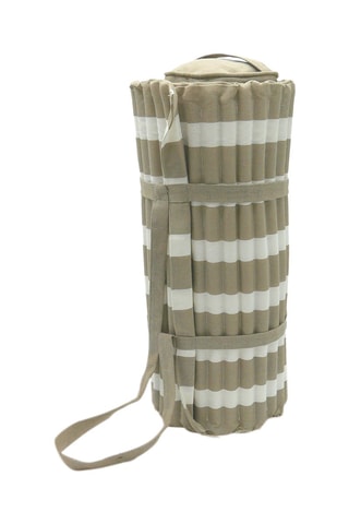 Drap de plage réversible Bahia - Taupe - 100 x 175 cm