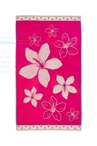 Drap de plage réversible Wasaga - Fuchsia - 100 x 175 cm