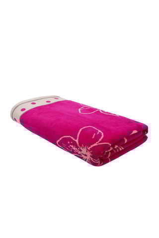 Drap de plage réversible Wasaga - Fuchsia - 100 x 175 cm