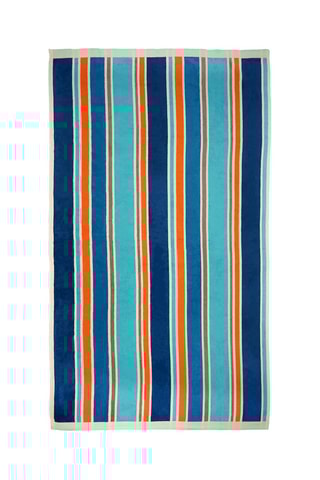 Drap de plage réversible Zamora - Bleu - 100 x 175 cm