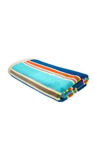 Drap de plage réversible Zamora - Bleu - 100 x 175 cm