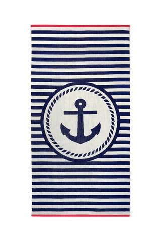 Serviette de plage Ankuri - Bleu marine - 90 x 170 cm