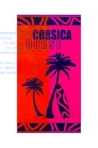 Serviette de plage Calvi - Fuchsia - 90 x 170 cm