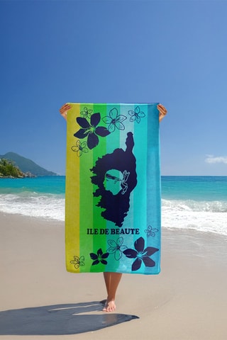 Serviette de plage Ibisco - Bleu - 90 x 170 cm