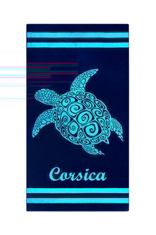 Serviette de plage Nonza - Bleu - 90 x 170 cm