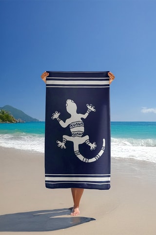 Serviette de plage Sistelo - Bleu marine - 90 x 170 cm