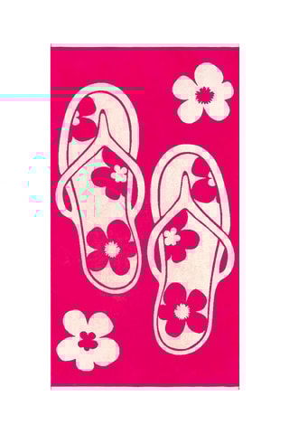 Serviette de plage Tunga - Rose - 90 x 170 cm