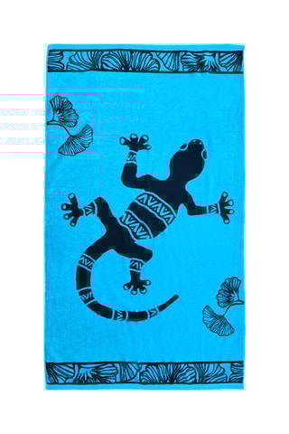 Serviette de plage Bradford - Turquoise et noir - 90 x 170 cm