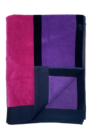 Serviette de plage Happy Chic - Violet - 175 x 100 cm