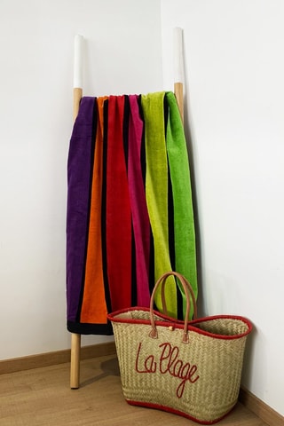 Serviette de plage Fresh - Vert et rouge - 100 x 175 cm
