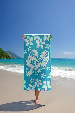 Drap de plage - Bleu - 90 x 170 cm
