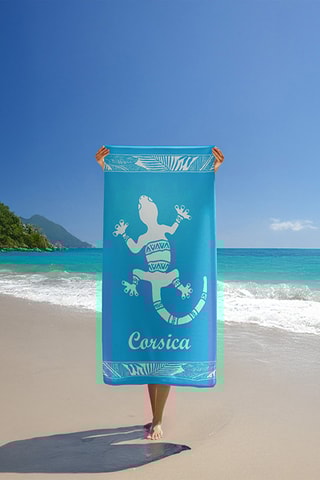 Drap de plage - Bleu - 90 x 170 cm
