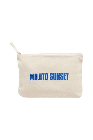 Pochette - Beige et bleu