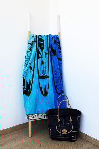 2 draps de plage - Bleu