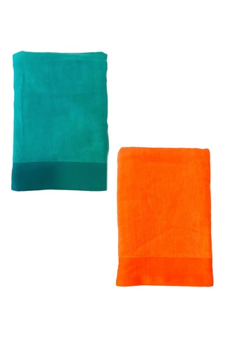 2 serviettes de plage Shady - Bleu et orange
