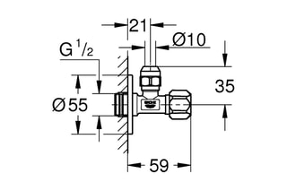 $Robinet d'équerre 1/2"