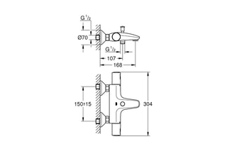 $Mitigeur de douche thermostatique Precision Start