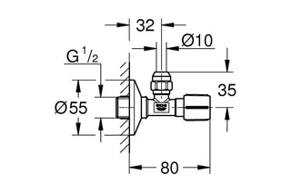 $Robinet d'arrêt équerre 1/2"