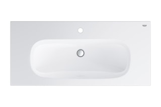 $Lavabo suspendu en porcelaine vitrifiée - 100 x 46 cm