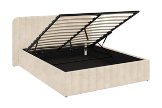 $Lit-coffre avec sommier Valentina - Beige
