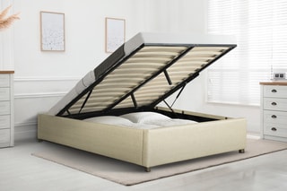 $Lit coffre avec sommier Otto Beige