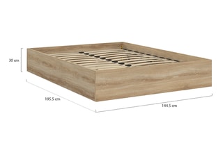 $Lit-coffre avec sommier Malta - Couchage 140 x 190 cm