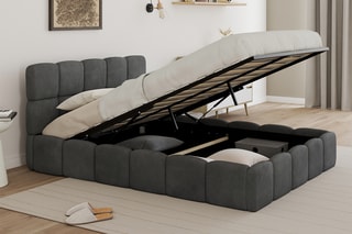 $Lit-coffre avec sommier Bubble - Couchage 140 x 190 cm