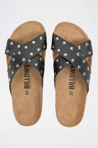 $Sandales plateformes en cuir - Noir